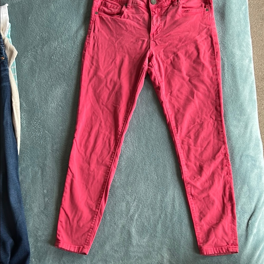Kut from the Kloth Pink Skinny Jeans – Mid-Rise Stretch, Size 8